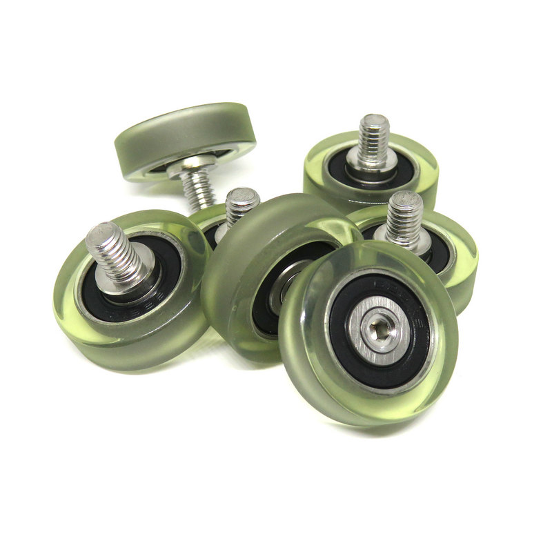 PU62626-8C1L8M6 miniature rubber coated bearings M6x26x8mm PU bearing wheel with shaft